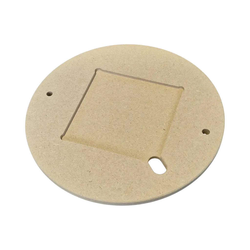 Piastra di base in MDF per Bat-System ceramica 147mm 2 fori 254mm